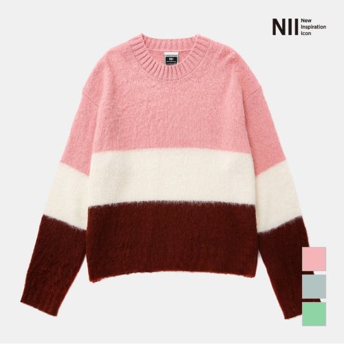 [NII] 여성 블럭형 스웨터_NNYBRWW9541